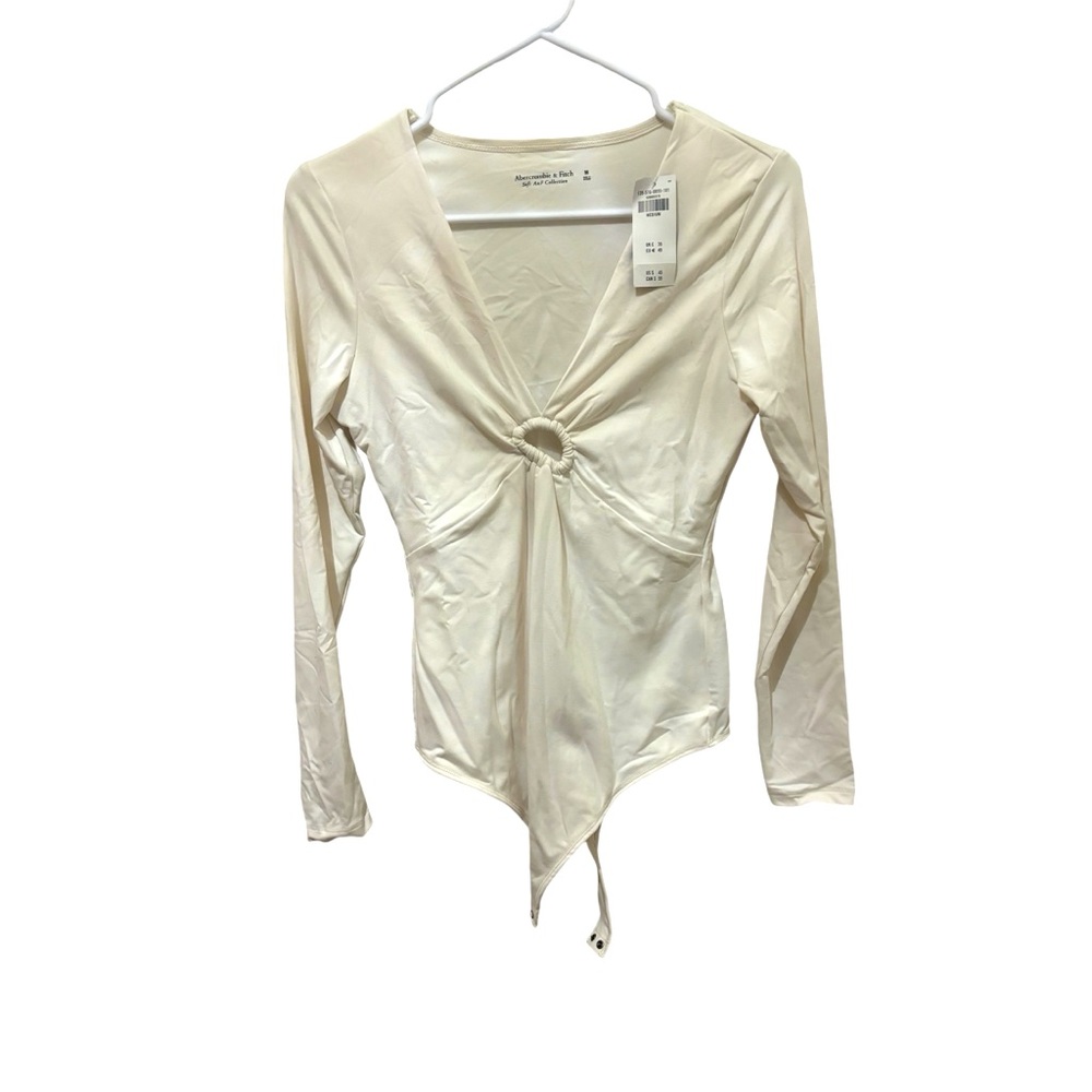 NWT ABERCROMBIE SOFT A&F CREAM KEYHOLE BODYSUIT